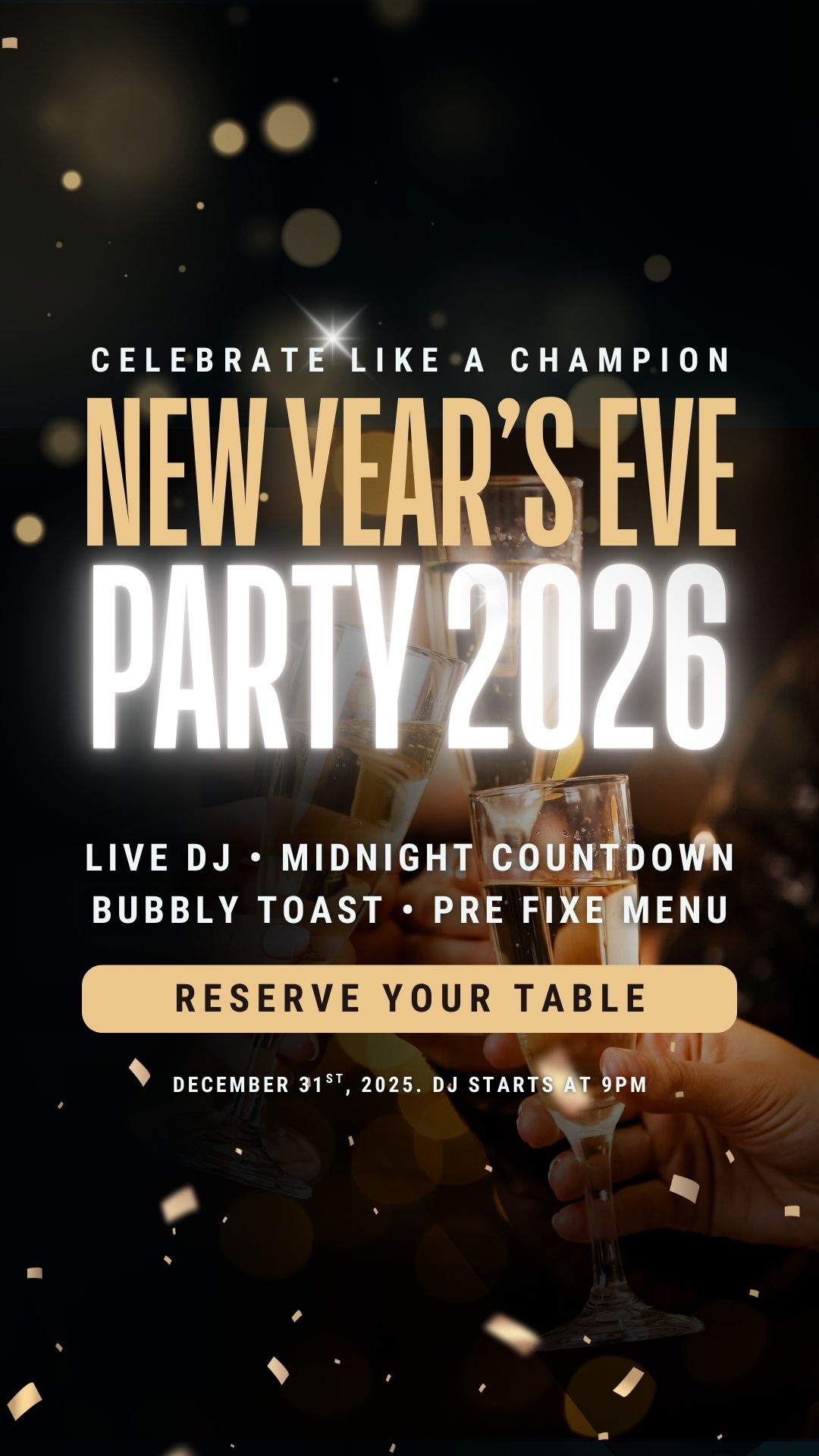 NBA Courtside Restaurant New Year's Eve Party