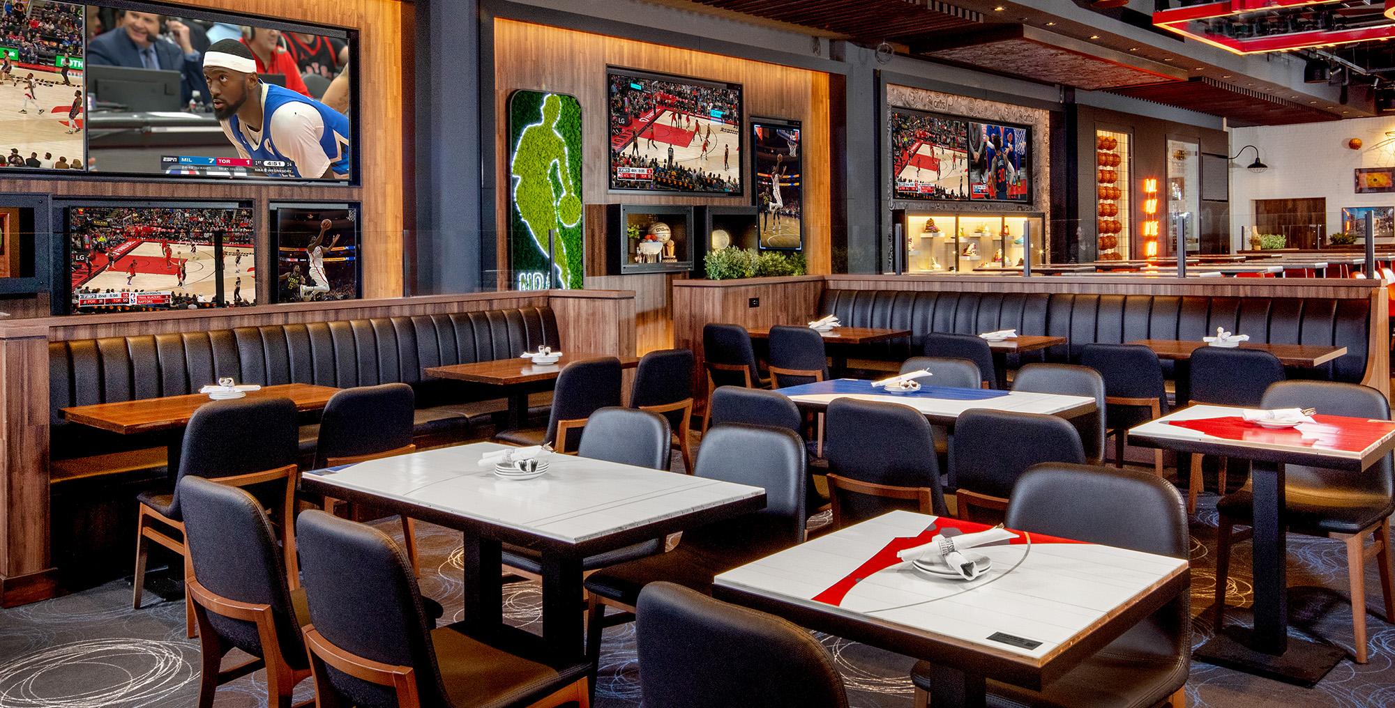 NBA Courtside Restaurant Interior Dining Room