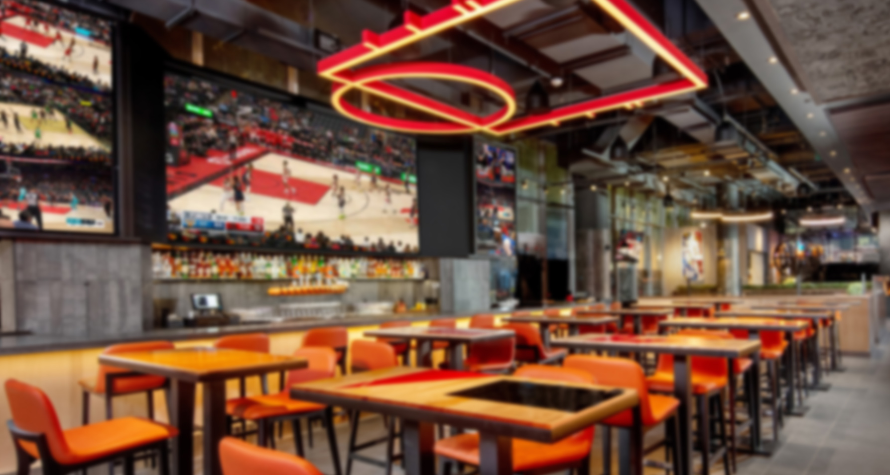 NBA Courtside Restaurant Interior Dining Room