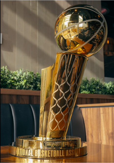 Official Larry O'brien Championship Trophy in NBA Restaurant